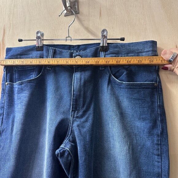 Mott & Bow Boyfriend Jeans W30 L28 | Dark Wash Mid Rise Stretch Denim - Picture 6 of 10